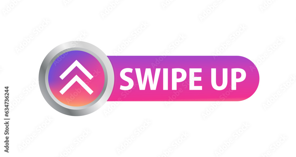 Poster swipe up arrows up colorful gradient buttons. swipe up. social media concept. arrow up buttons on gr