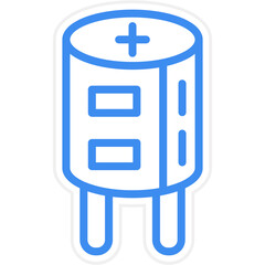 Vector Design Capacitor Icon Style