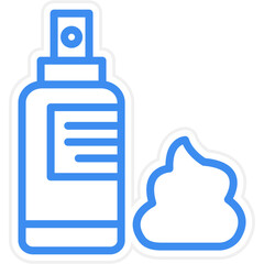 Vector Design Barber Foam Icon Style