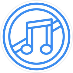 Vector Design No Music Icon Style