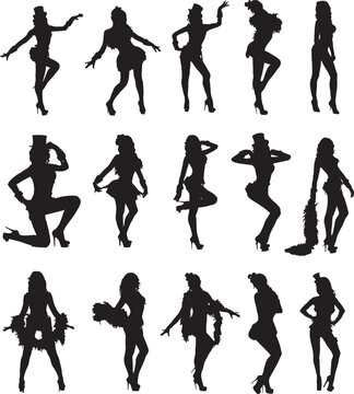 Burlesque Vector Silhouette Pack