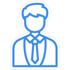 Vector Design CEO Icon Style