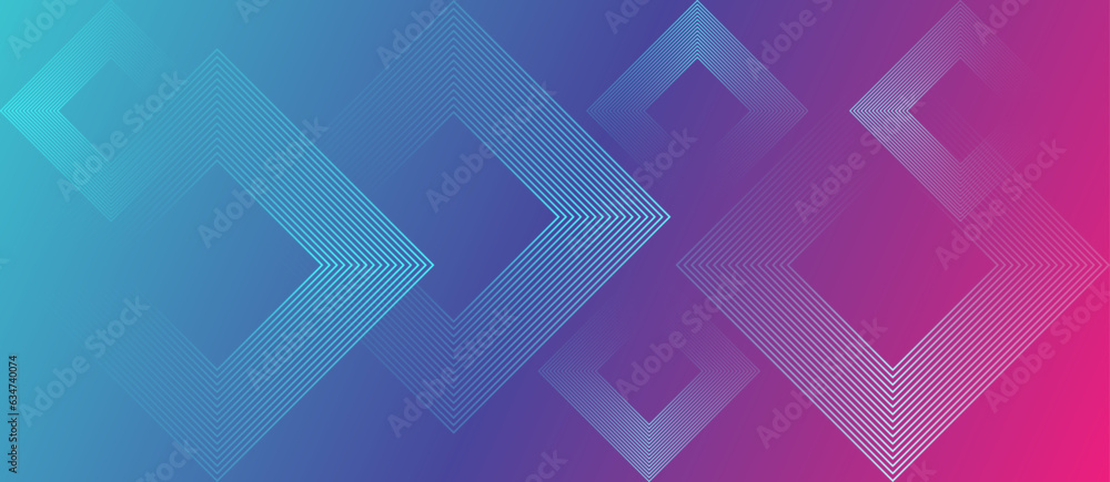 Poster geometric shapes blue gradient abstract color background illustration with copy space can be use for