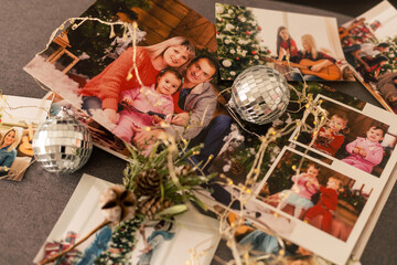 photo next to gifts, garland.