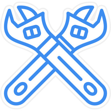 Vector Design Wrenching Icon Style