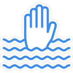 Vector Design Drown Icon Style