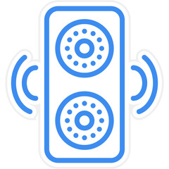 Vector Design Audio System Icon Style