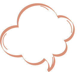 speech bubble balloon red color icon sticker memo keyword planner text box banner, flat png transparent element design