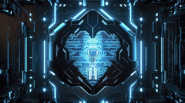 A visual exploration of the future of data protection through an abstract, cyber security background concept