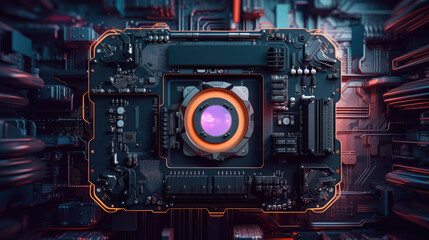 A visual exploration of the future of data protection through an abstract, cyber security background concept