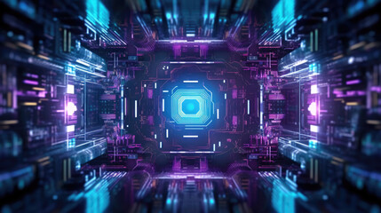 A visual exploration of the future of data protection through an abstract, cyber security background concept