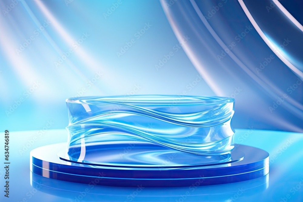 Aufkleber glowing aqua swirls on abstract surface. captivating design element for modern visuals.