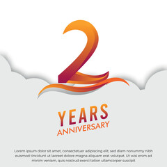 Anniversary greeting emblem template design