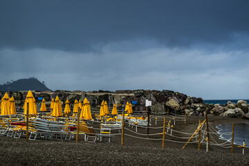 Matin&eacute;e pluvieuse &agrave; la station baln&eacute;aire