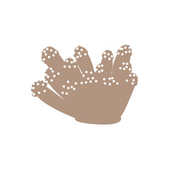 Coral. Underwater element. Vector illustration in scandinavian style. Sea ocean.