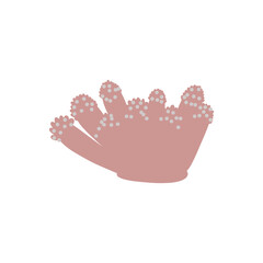 Coral. Underwater element. Vector illustration in scandinavian style. Sea ocean.