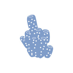 Coral. Underwater element. Vector illustration in scandinavian style. Sea ocean.