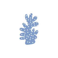Coral. Underwater element. Vector illustration in scandinavian style. Sea ocean.