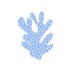 Coral. Underwater element. Vector illustration in scandinavian style. Sea ocean.