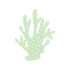 Coral. Underwater element. Vector illustration in scandinavian style. Sea ocean.