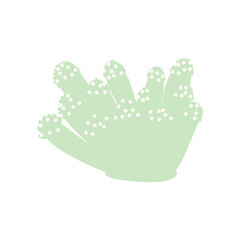 Coral. Underwater element. Vector illustration in scandinavian style. Sea ocean.