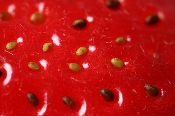 Tasty fresh ripe strawberry as background, closeup