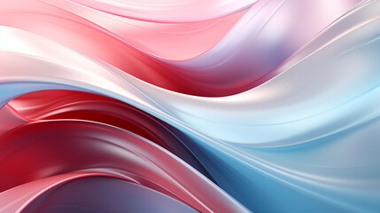 Abstract blue and pink color vivid fractal background. Dynamic shapes composition. 3d Rendering
