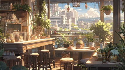Fototapeta premium Tokyo cafe