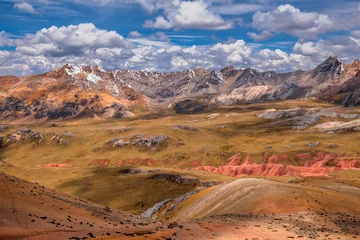 Printed roller blinds Alpamayo Snowy of the Yuracochas, Mountain of Colors in the central Andes of Peru. 4,700 msnm in Ticlio very close to Lima. Peru