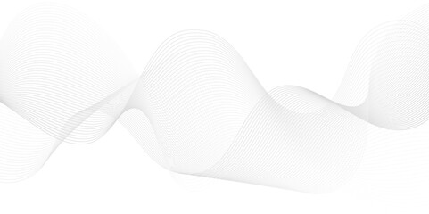 Modern Abstract white blend wave lines and technology background. Modern white flowing wave lines and glowing moving lines. Futuristic technology and sound wave lines background.