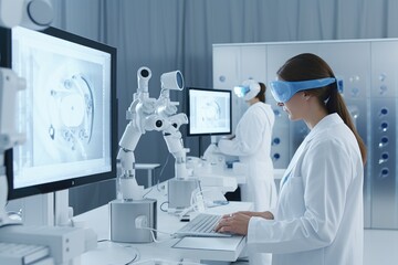 Moderm computerized eye examination. Generative AI