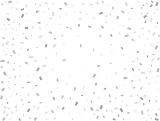 Sparkle Rectangular Silver Confetti