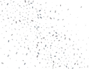 Sparkle Rectangular Silver Confetti