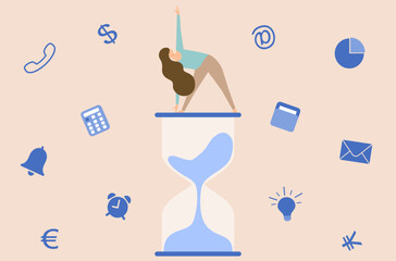 Businessman is working with overwhelm work, busy office worker, businessman is with overwhelmed work, work life not balance vector, working with deadline approaching vector, productivity work vector.