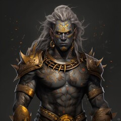 Orc gladiator warrior fighter barbarian created with AI