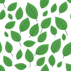 Obraz premium green-leaf-seamless-pattern