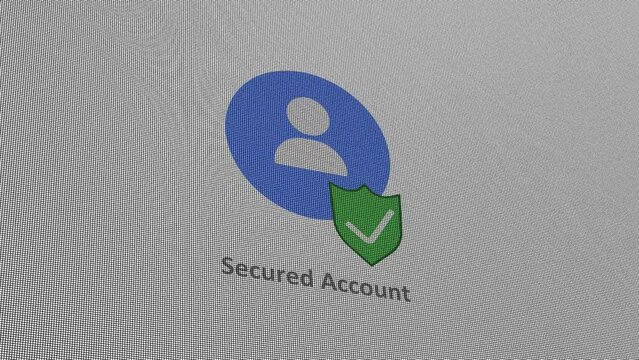 Account security sign. Green safety shield. Internet. Two-factor authentication.