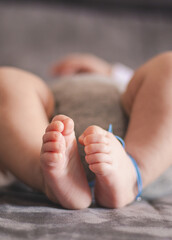 Feet of a newborn baby