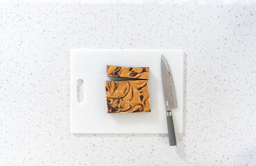Chocolate fudge with peanut butter swirl