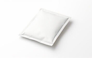 White plastic packaging on white background. Mock up.