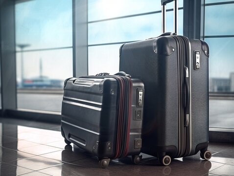 Baggage at the airport, hard case, generative ai