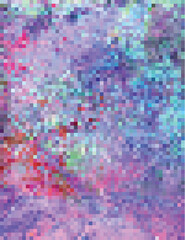 Fototapeta na wymiar Pixel Art design - colorful mosaic background. Vector clipart