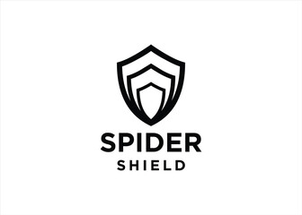 Obraz premium spider shield logo symbol