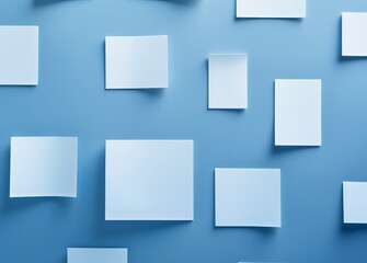 white sheet of paper on an blue wall