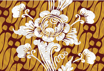 Indonesian batik motifs with Balinese flower patterns, exclusive and classic, are suitable for various purposes. EPS VECTOR 10