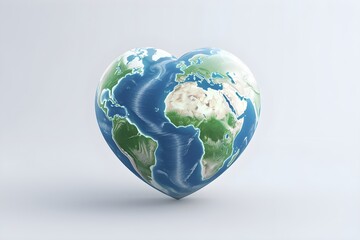 Planet Erde als Herz: Ein Aufruf zum Umweltschutz