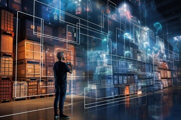 Control technologies for large warehouses and container yards. Computer holographic accounting of all goods, as well as control of the dispatch and arrival of new consignments of goods.