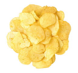 Potato chips, transparent background