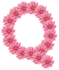 Alphabet Floral Font Q, Alphabet vector
