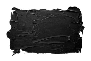 PNG Modelling Clay putty smear painting frame blot.  Abstract black color stain texture brushstroke on transparent background.